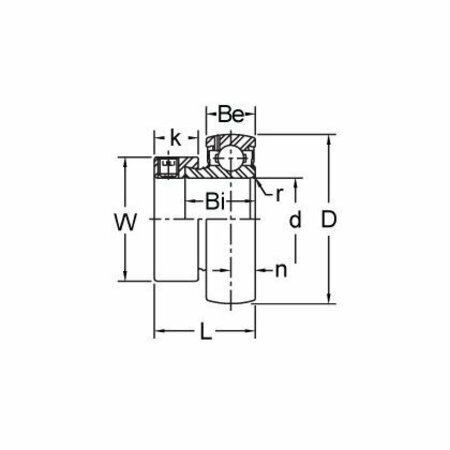 Ami Bearings SINGLE ROW BALL BEARING - 1-11/16 NORMAL NARROW WIDTH ECCENTRIC COLLAR BRG INSERT KH209-27